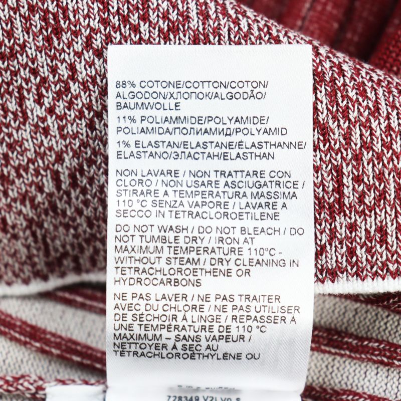 Bottega Veneta 2022 728349 Cotton Ribbed Long Sleeve Knit Polo