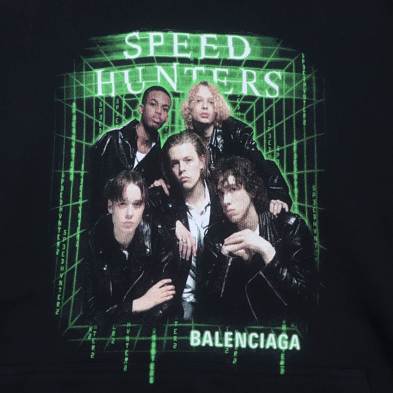 Balenciaga 19AW 559367 Cotton Speed Hunters Speed Hunters Oversized Hoodie