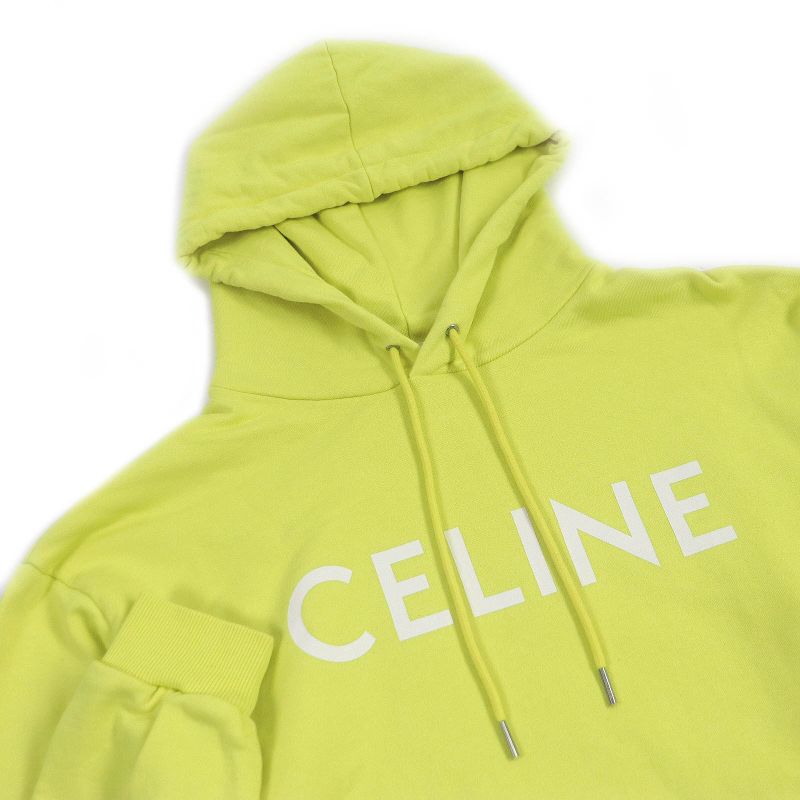 Celine 2y369670q Logo Print Cotton Fleece Loose Hoodie Sweatshirt Hoodie