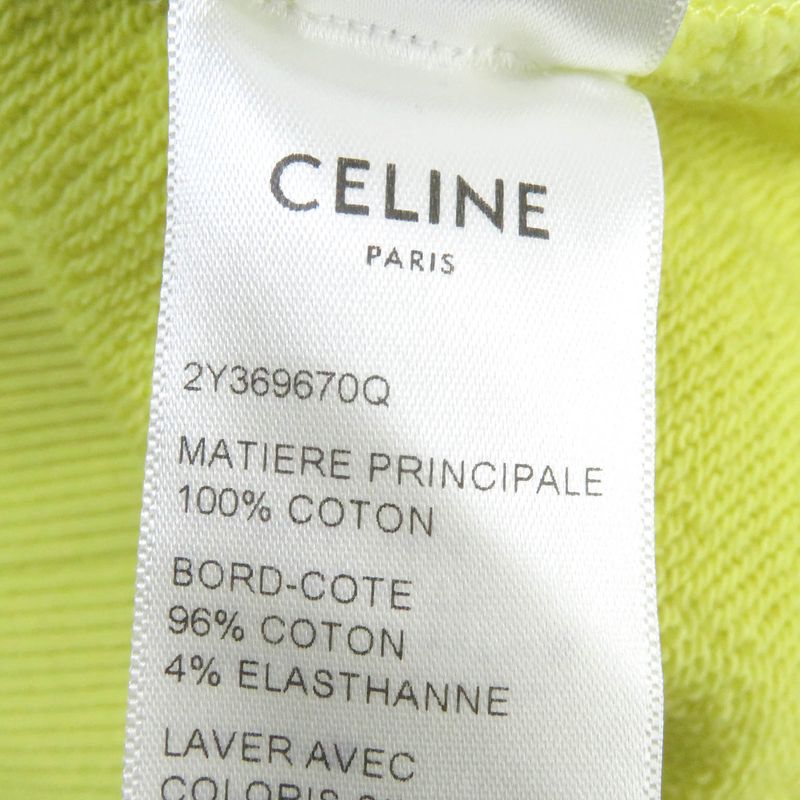 Celine 2y369670q Logo Print Cotton Fleece Loose Hoodie Sweatshirt Hoodie