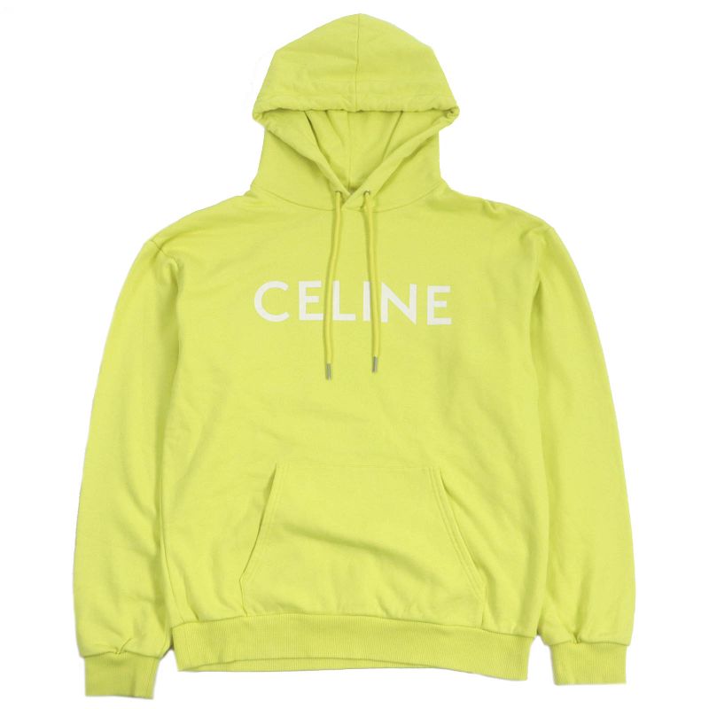 Celine 2y369670q Logo Print Cotton Fleece Loose Hoodie Sweatshirt Hoodie