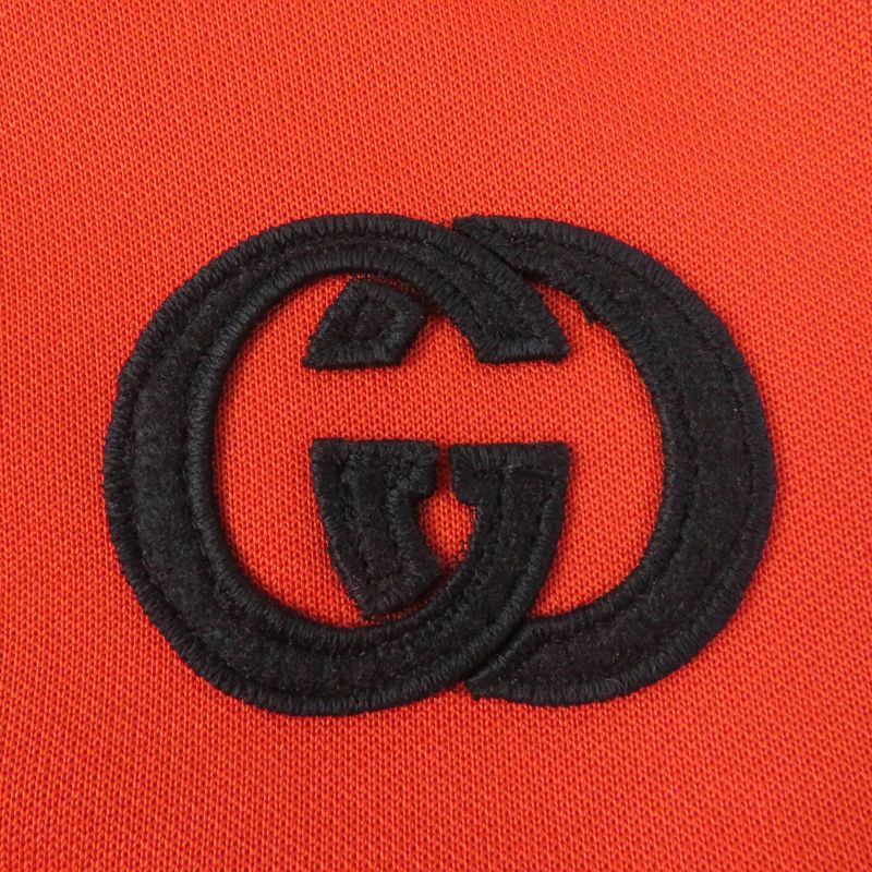 Gucci 644599 Sweatshirt Dress With GG Logo Sweatshirt Dress Orange Black S Made