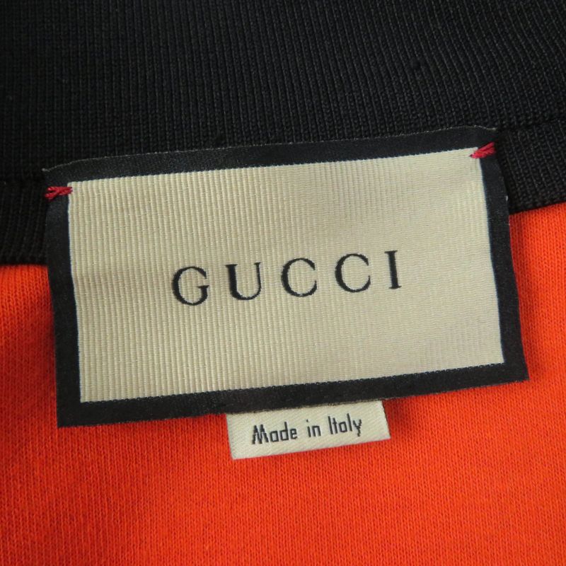 Gucci 644599 Sweatshirt Dress With GG Logo Sweatshirt Dress Orange Black S Made
