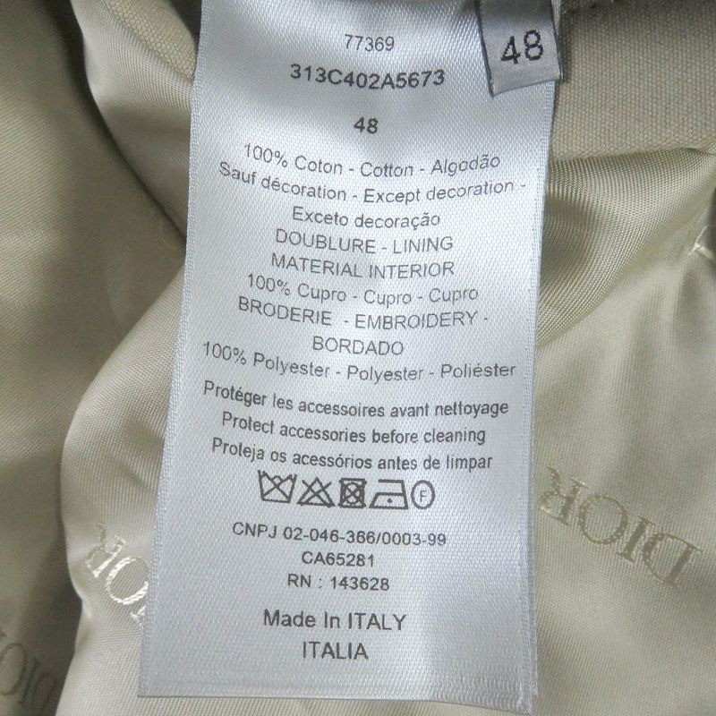 DIOR Homme 23SS 313c402a5673 Logo Embroidery Work Jacket Blouson Jacket Khaki