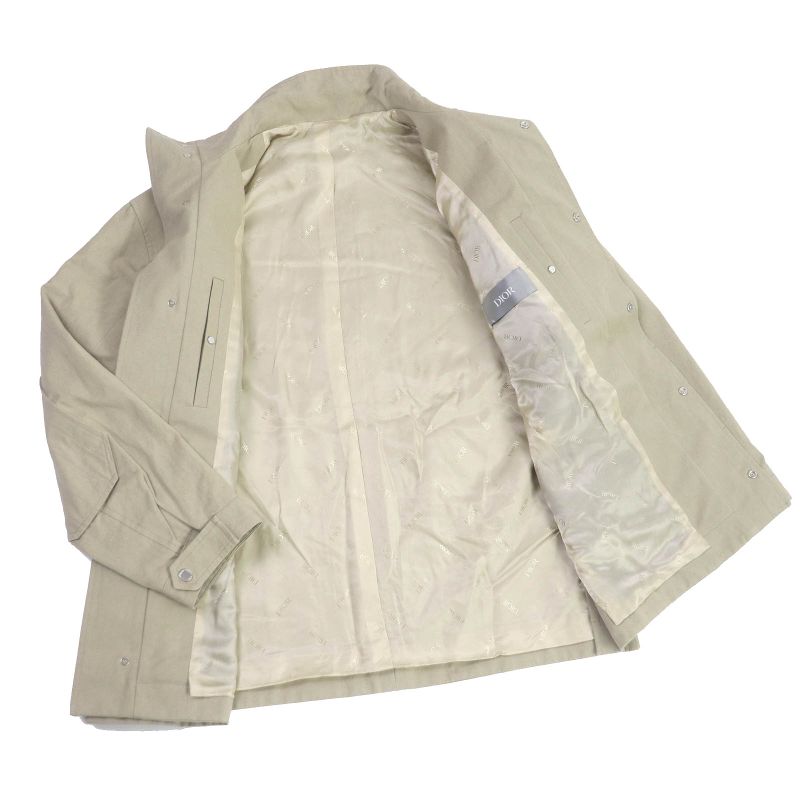 DIOR Homme 23SS 313c402a5673 Logo Embroidery Work Jacket Blouson Jacket Khaki