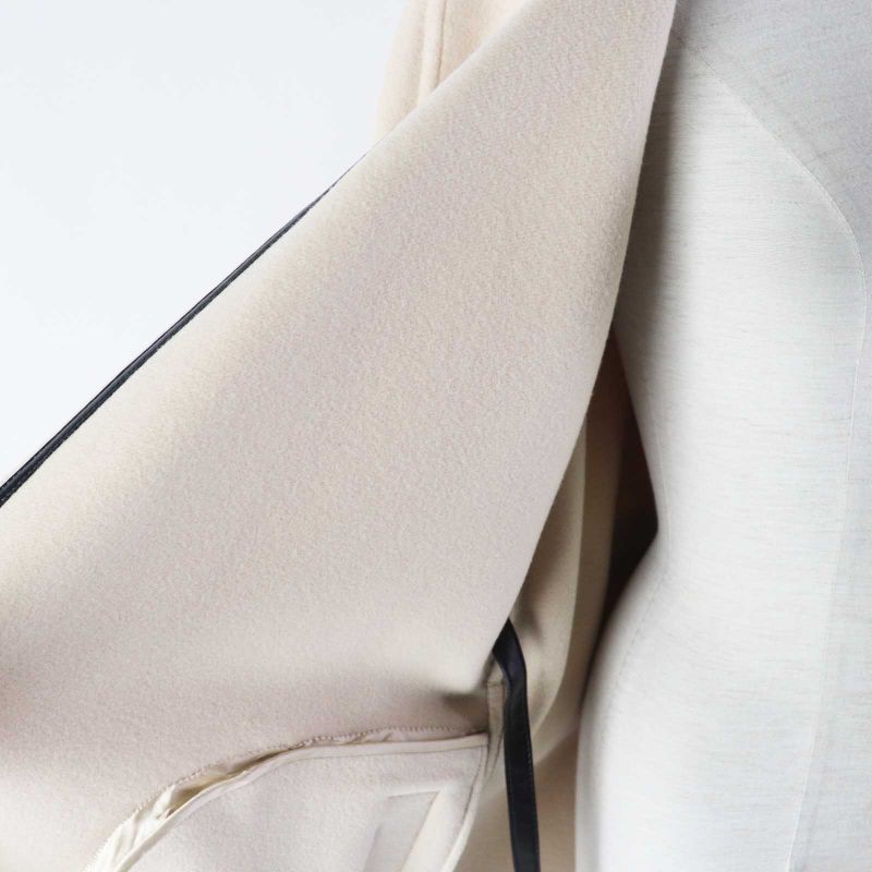 Louis Vuitton 19SS 1a4ysz 100% Cashmere Leather Long Length Wrap Coat With