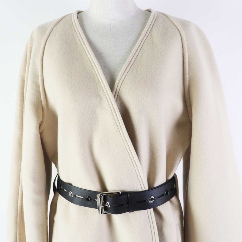 Louis Vuitton 19SS 1a4ysz 100% Cashmere Leather Long Length Wrap Coat With