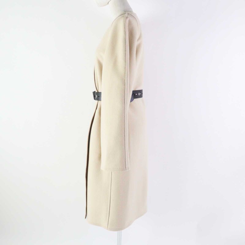 Louis Vuitton 19SS 1a4ysz 100% Cashmere Leather Long Length Wrap Coat With