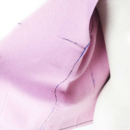 CHANEL P45867 F Pearl Coco Mark Button Cut Off Collarless Tweed Metallic Jacket