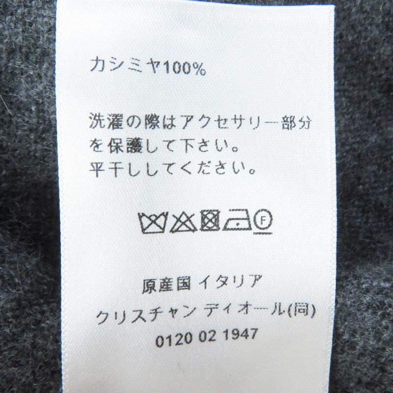 Christian DIOR 23AW 354s48am053 100% Cashmere CD Logo F Pearl Button BIG Color