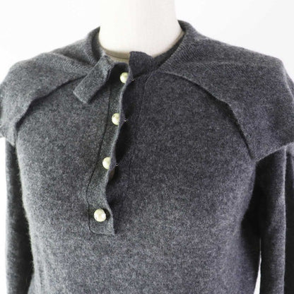 Christian DIOR 23AW 354s48am053 100% Cashmere CD Logo F Pearl Button BIG Color