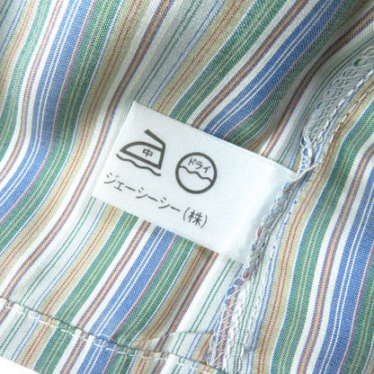 Celine 100% Silk Rare Old Celine Carriage Embroidery Striped Long Sleeve