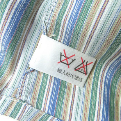 Celine 100% Silk Rare Old Celine Carriage Embroidery Striped Long Sleeve