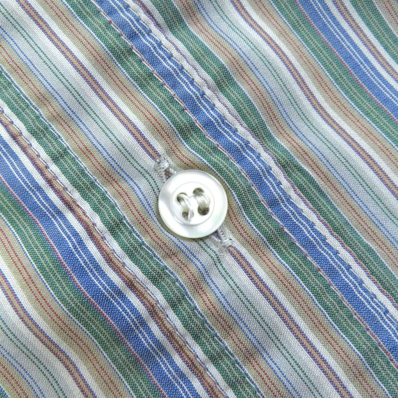 Celine 100% Silk Rare Old Celine Carriage Embroidery Striped Long Sleeve