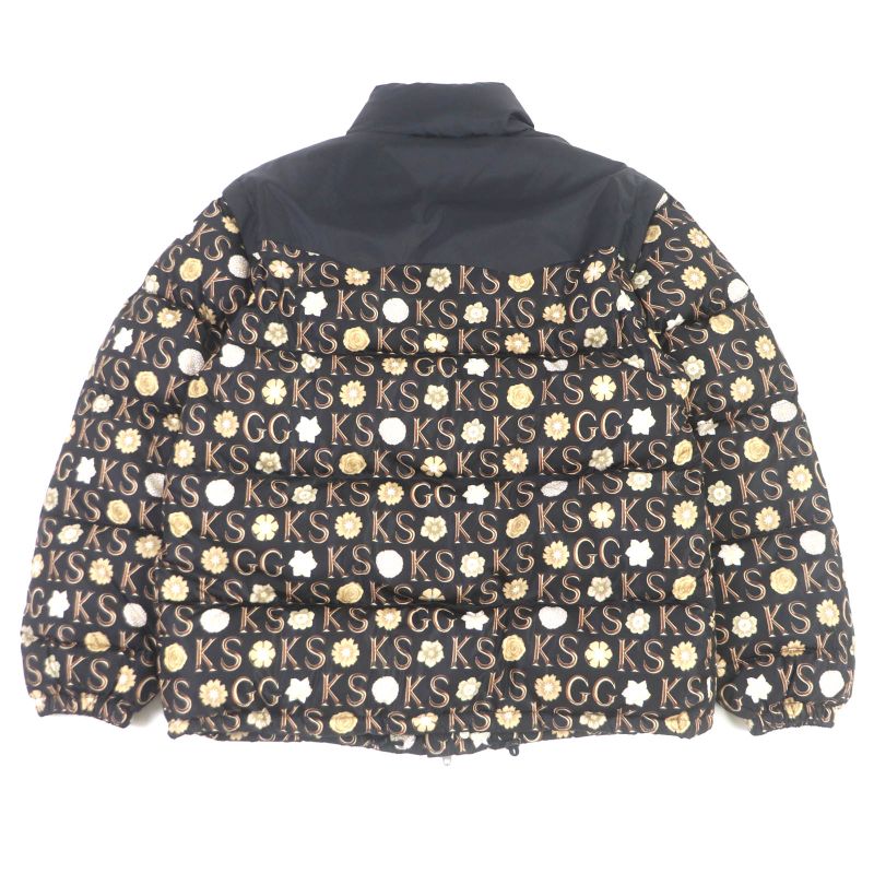 Gucci 21SS 644381 Ken Scott Allover WZIP 2WAY Down Vest Down Jacket Black 48