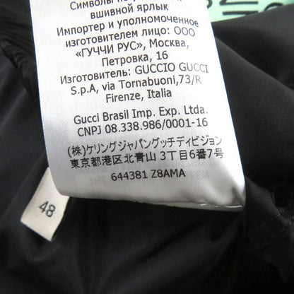 Gucci 21SS 644381 Ken Scott Allover WZIP 2WAY Down Vest Down Jacket Black 48