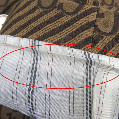 Gucci 20AW 618666 Silk-blend GG Jacquard Regimental Stripe Bleather Single