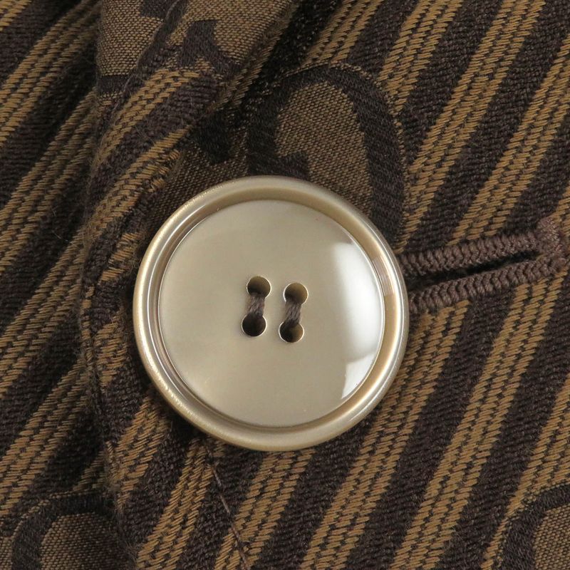 Gucci 20AW 618666 Silk-blend GG Jacquard Regimental Stripe Bleather Single