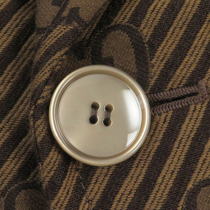 Gucci 20AW 618666 Silk-blend GG Jacquard Regimental Stripe Bleather Single