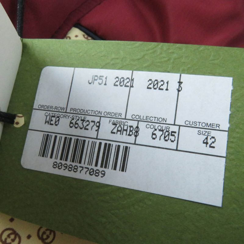 Gucci 21AW 663279 GG Parachute Nylon GG Marmont Patch Side Web Line Padded