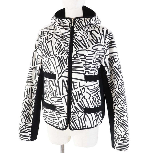 CHANEL P70625 Total Pattern/none Ground Hooded Reversible Down Jacket Black