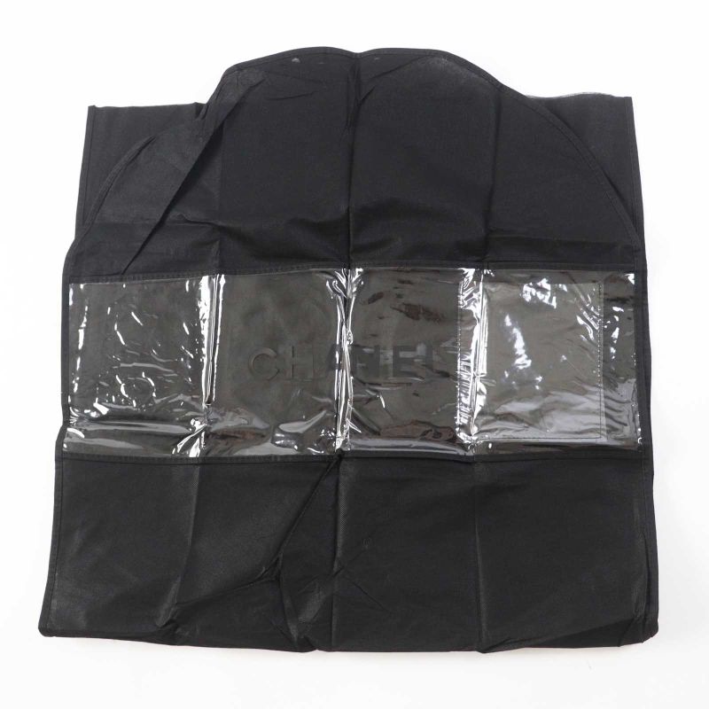 CHANEL P70625 Total Pattern/none Ground Hooded Reversible Down Jacket Black