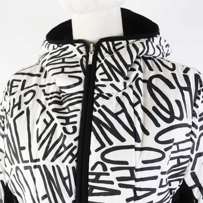 CHANEL P70625 Total Pattern/none Ground Hooded Reversible Down Jacket Black