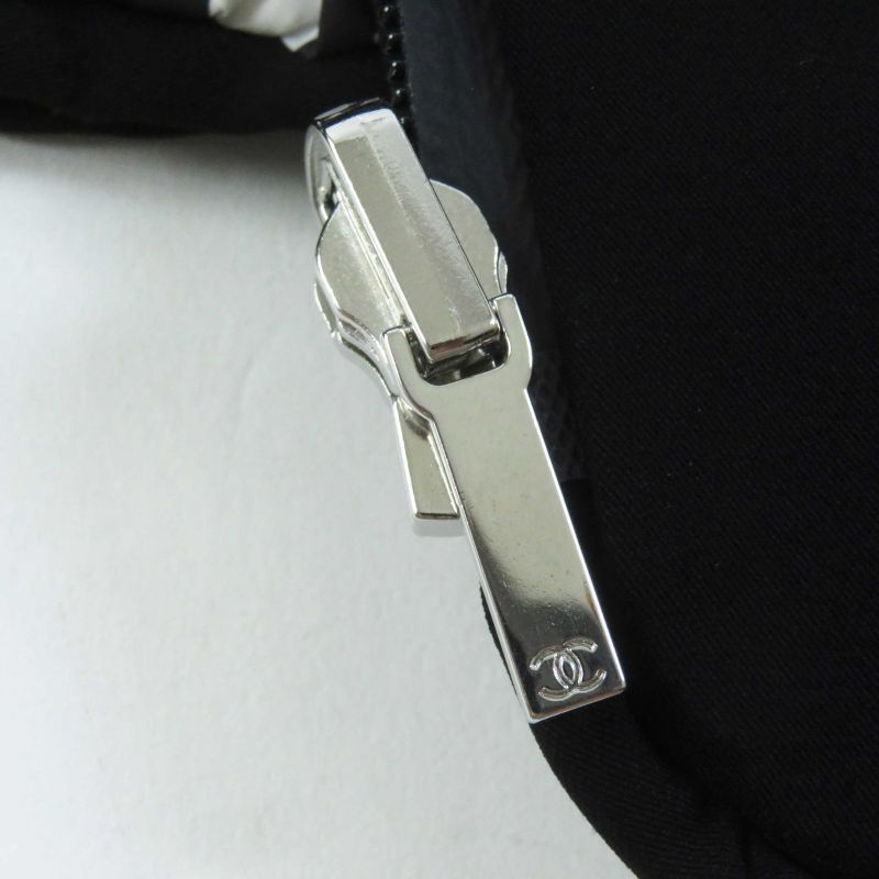 CHANEL P70625 Total Pattern/none Ground Hooded Reversible Down Jacket Black