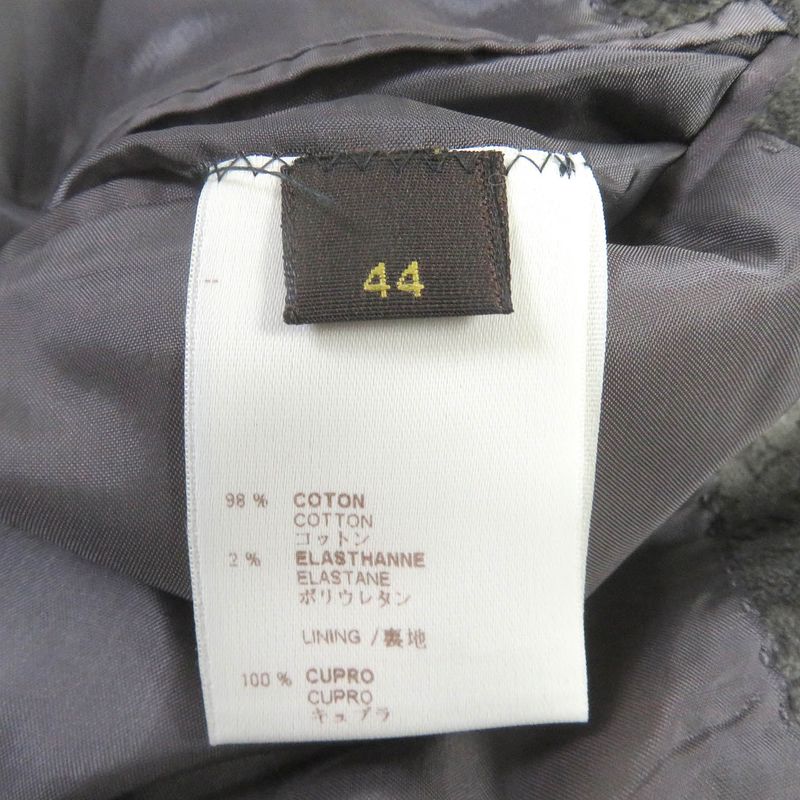 Louis Vuitton Cotton Monogram Embossed Single Velour Jacket Tailored Jacket