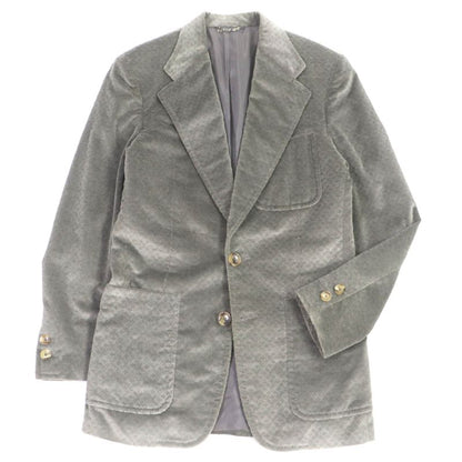 Louis Vuitton Cotton Monogram Embossed Single Velour Jacket Tailored Jacket