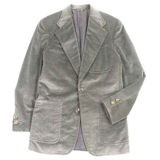 Louis Vuitton Cotton Monogram Embossed Single Velour Jacket Tailored Jacket
