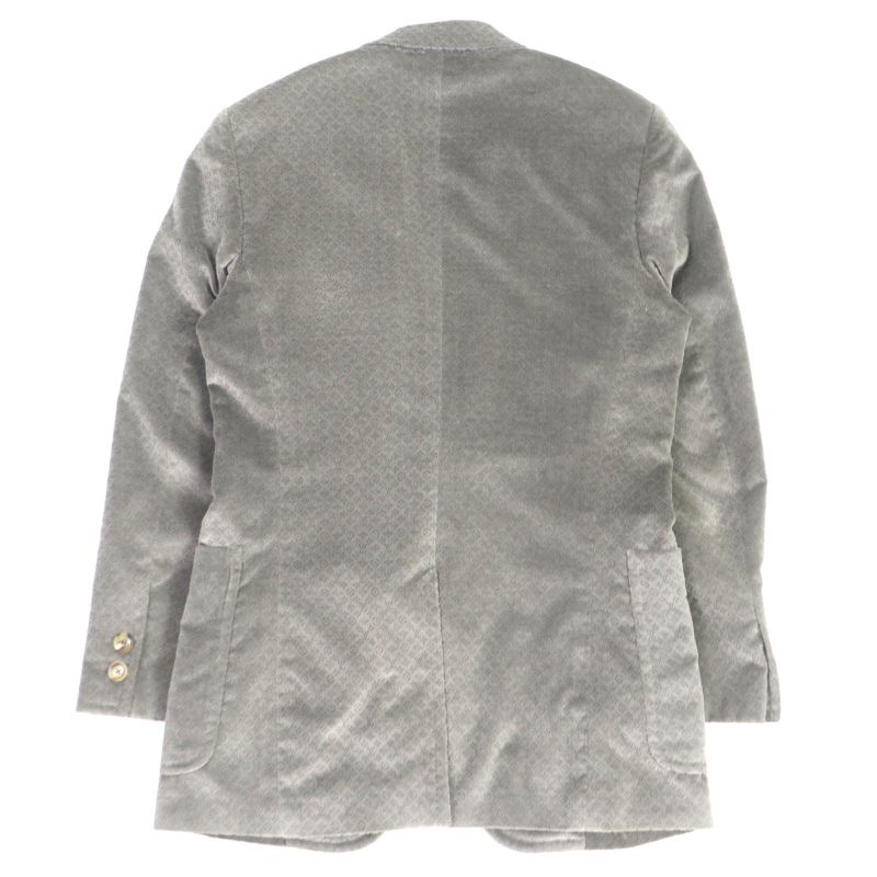 Louis Vuitton Cotton Monogram Embossed Single Velour Jacket Tailored Jacket