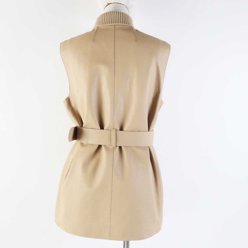 Hermes 3e1216d8 Goatskin Lined Chaine D'ancre Pattern Cashmere Rib Knit Collar