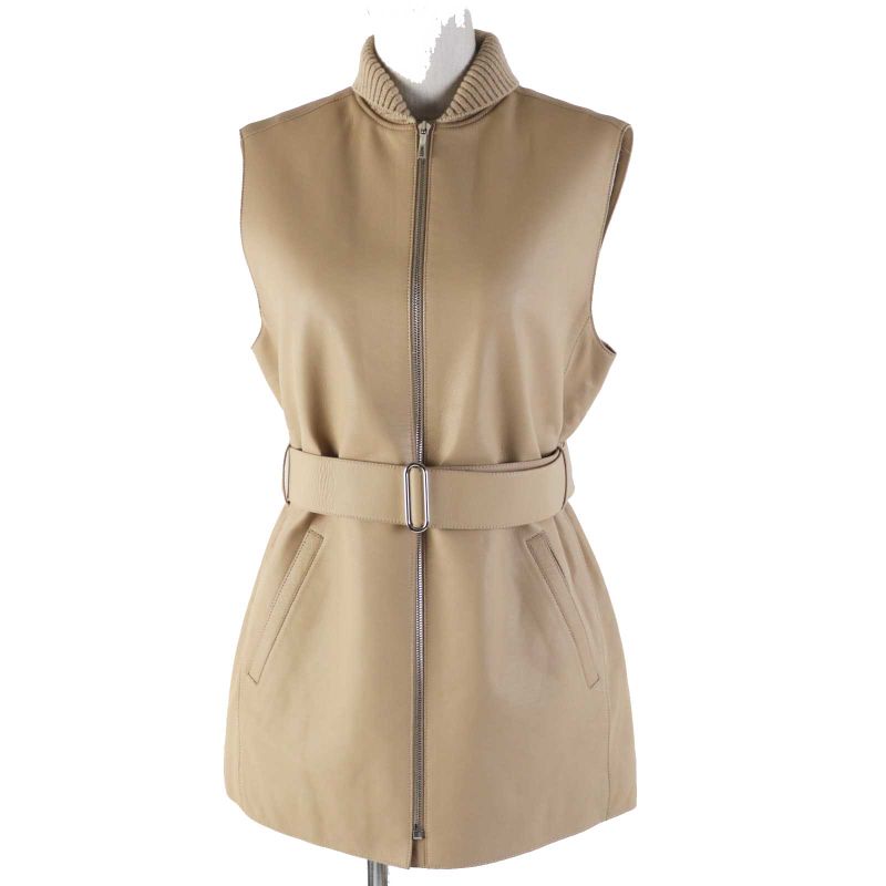 Hermes 3e1216d8 Goatskin Lined Chaine D'ancre Pattern Cashmere Rib Knit Collar