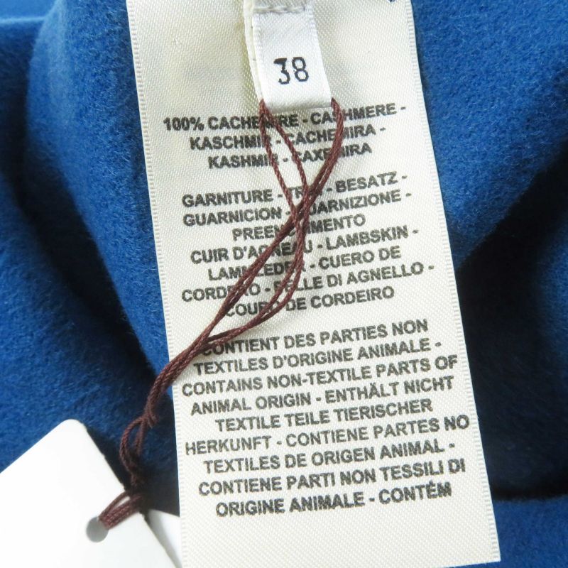 Hermes 2e0136dg 100% Cashmere Silver Hardware Serie Button Belted Collarless