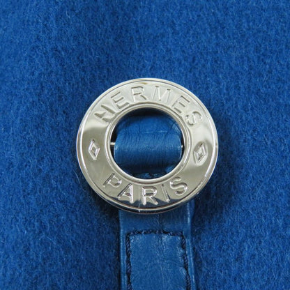 Hermes 2e0136dg 100% Cashmere Silver Hardware Serie Button Belted Collarless