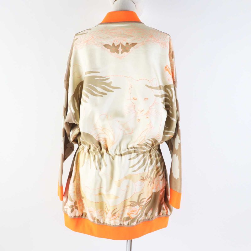 Hermes 2h2816dr Jungle LOVE Jungle LOVE 100% Silk With Drawcord Long Length