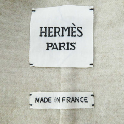 Hermes 3e0223dz 100% Cashmere Silver Hardware Lamb Leather Long Length Gilet/ves