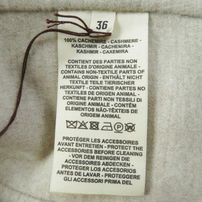 Hermes 3e0223dz 100% Cashmere Silver Hardware Lamb Leather Long Length Gilet/ves