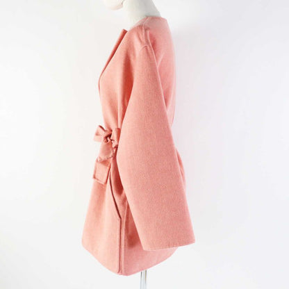 Hermes 22 Years 2h0122db 100% Baby Cashmere Double Face No Collar With Belt