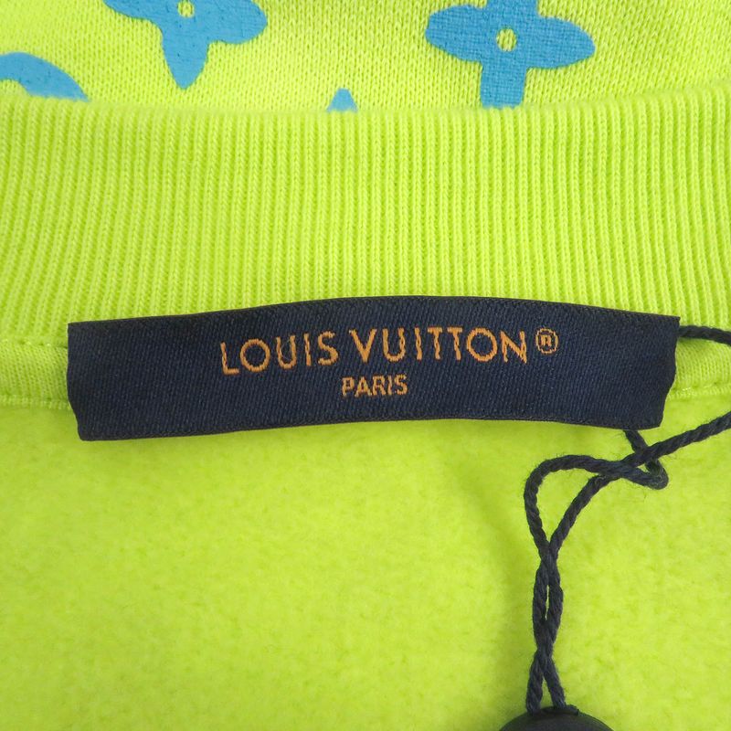Louis Vuitton 2023 Hoy87w Cotton Monogram Crew Neck Sweatshirt Yellow Green L