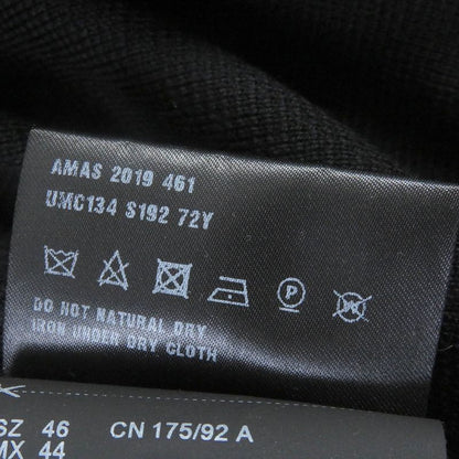 Prada Umc134 Virgin Wool Nylon Switched Zip Up Knit Blouson Jacket Black 46