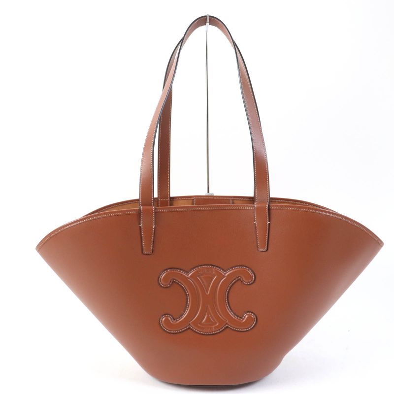 Celine 196953du3.04lu Cuir Triomphe Coufant Medium Tote Bag Tan Smooth Calfskin