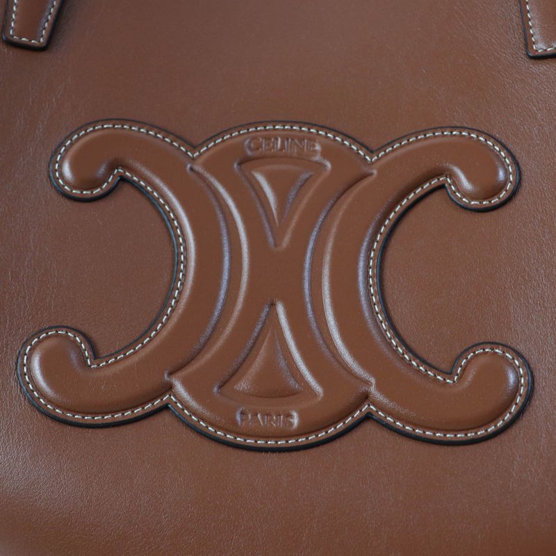 Celine 196953du3.04lu Cuir Triomphe Coufant Medium Tote Bag Tan Smooth Calfskin