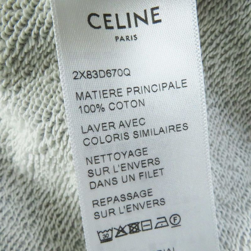 Celine 2x83d670q 100% Cotton 16 Patches Oversized Hoodie Dress/cut Off Dress