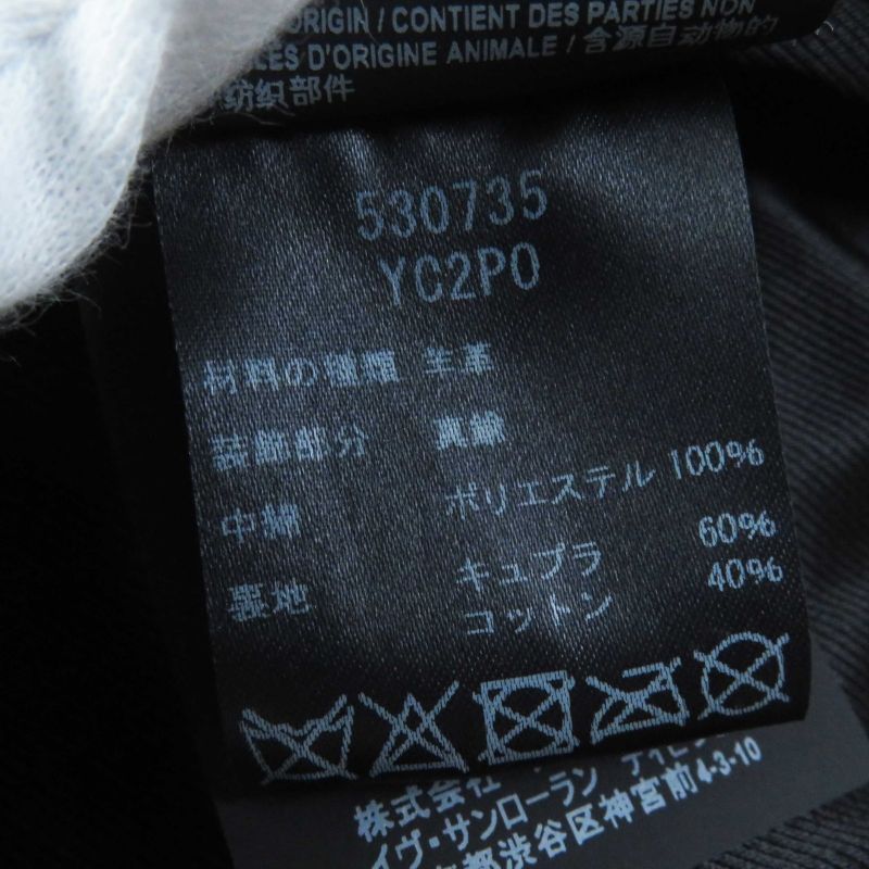 Saint Laurent Paris 18AW 530735 Multi Pin Badge And Studded Motorcycle Leather