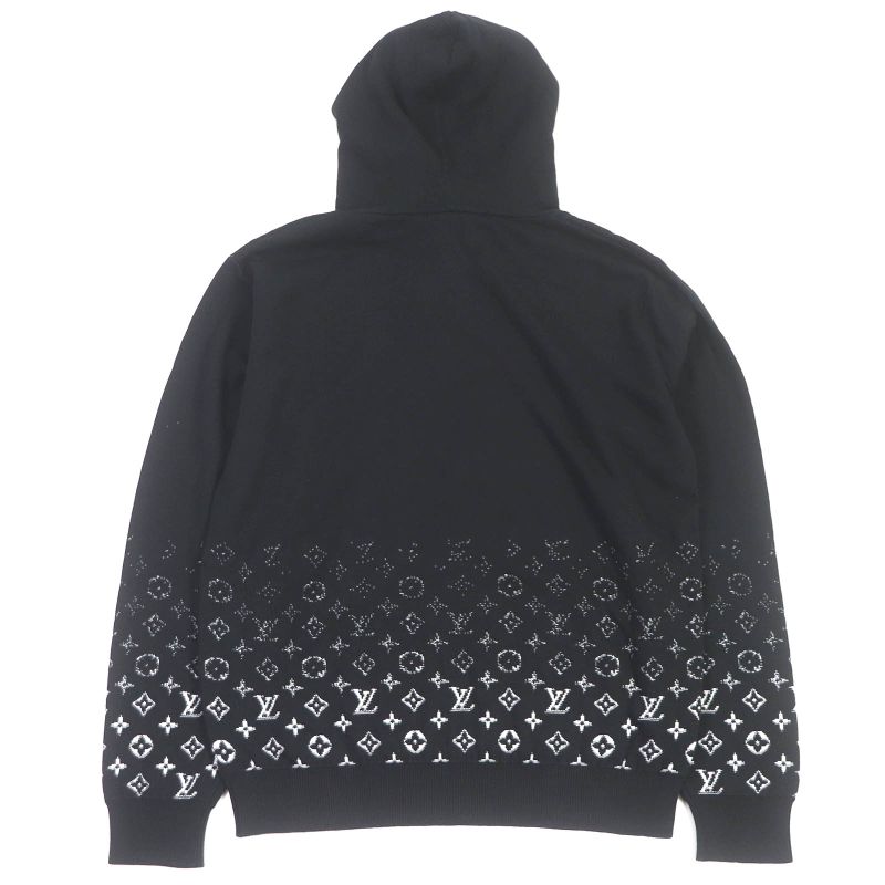 Louis Vuitton 2024 1aa4y8 Cotton Monogram Gradient Hoodie Knit Hoodie Black M