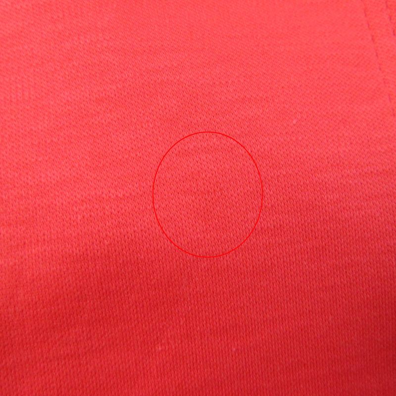 Hermes 100% Cotton Leather Short Sleeve Zip Up Hoodie Outerwear Orange 34 Made