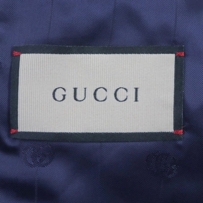  Gucci 751155 Cotton Formal Jacket With Web Stripe Detail Sherry Line Tailored