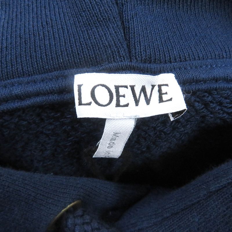LOEWE 24SS H526y25x39 Cotton Anagram Embroidery Relaxed Fit Hoodie Pullover
